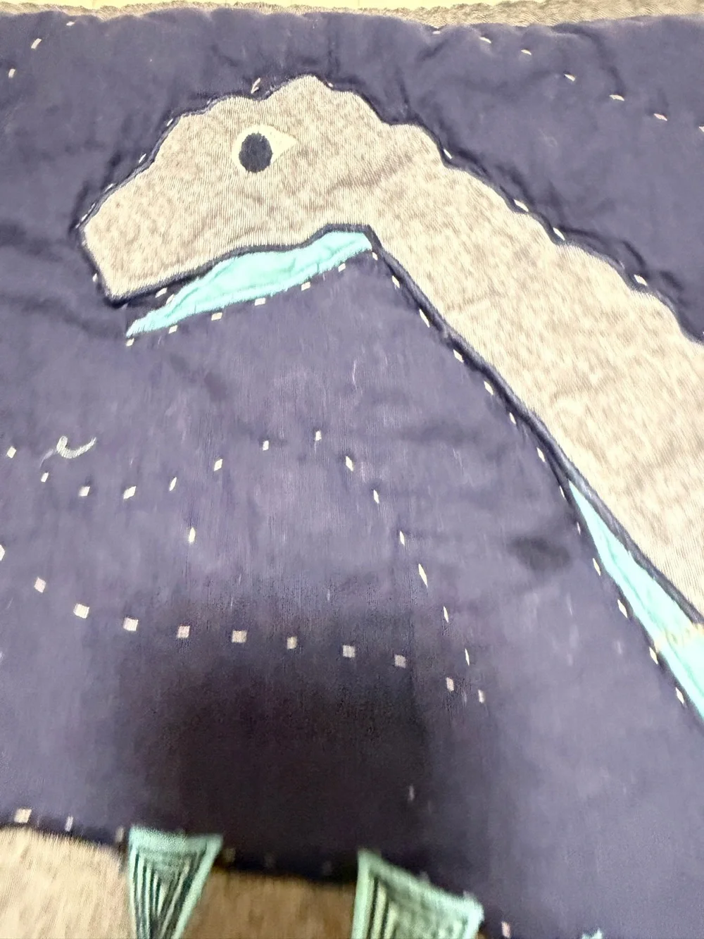 Pottery Barn Kids Warren Dinosaur Euro Sham 26x26 Cotton Quilted Appliqué PBK